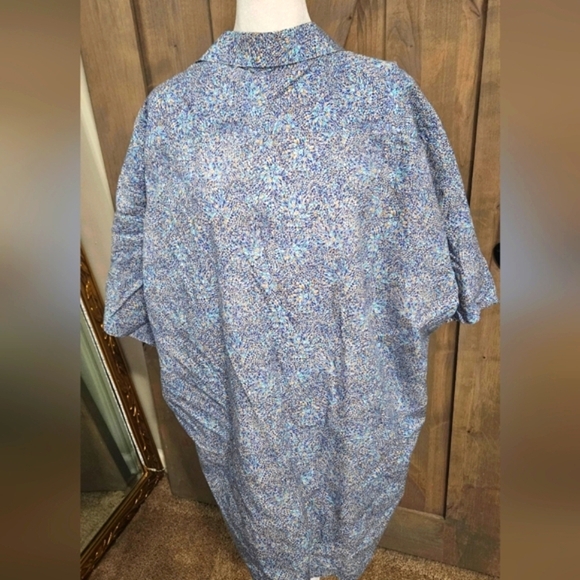 ST. CROIX 100% Cotton Short Sleeve Button Down Shirt In Blue Pattern. Size XXL - Picture 4 of 9